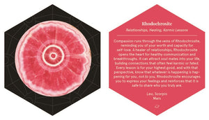 Mystic Mondays: The Crystal Grid Deck sample card - Rhodochrosite