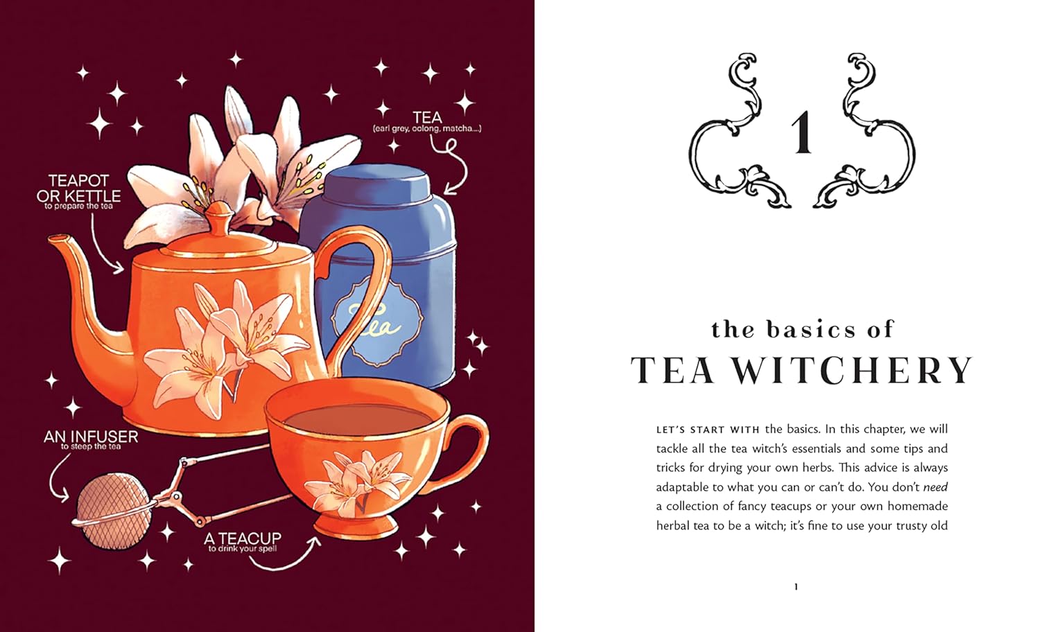 Tea Magic: Cozy Spells in a Cup 
By Chloé Zarka Grinsnir
Picture of cover: purple cover with navy blue tea pot pouring into matching tea cup