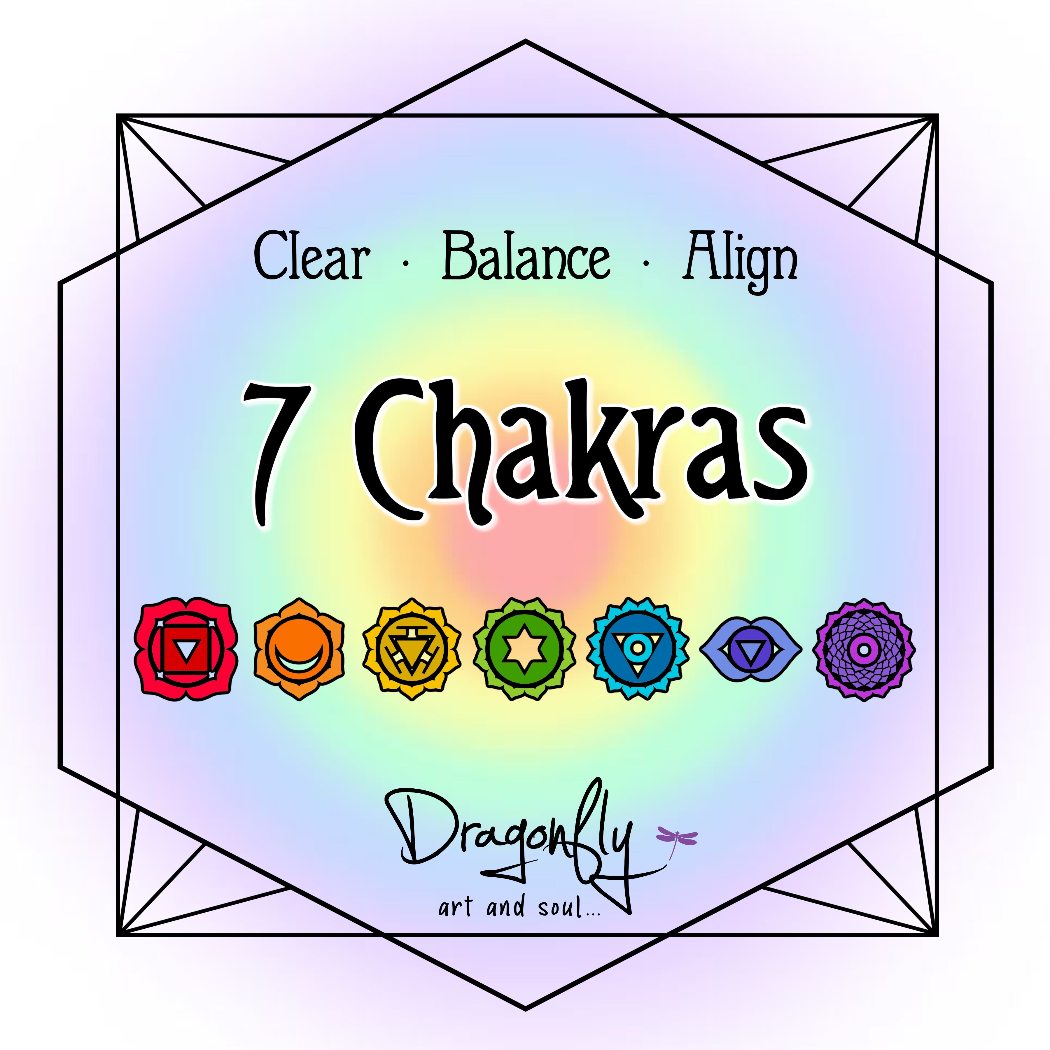 7 Chakras - Crystal Kit - Dragonfly Art and Soul Metaphysical Shop