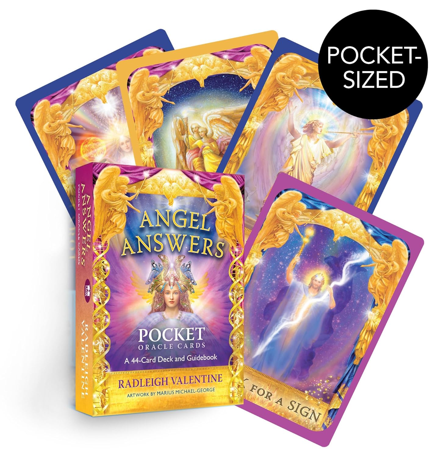 Angel Answers Pocket-Sized Oracle Cards by Radleigh Valentine