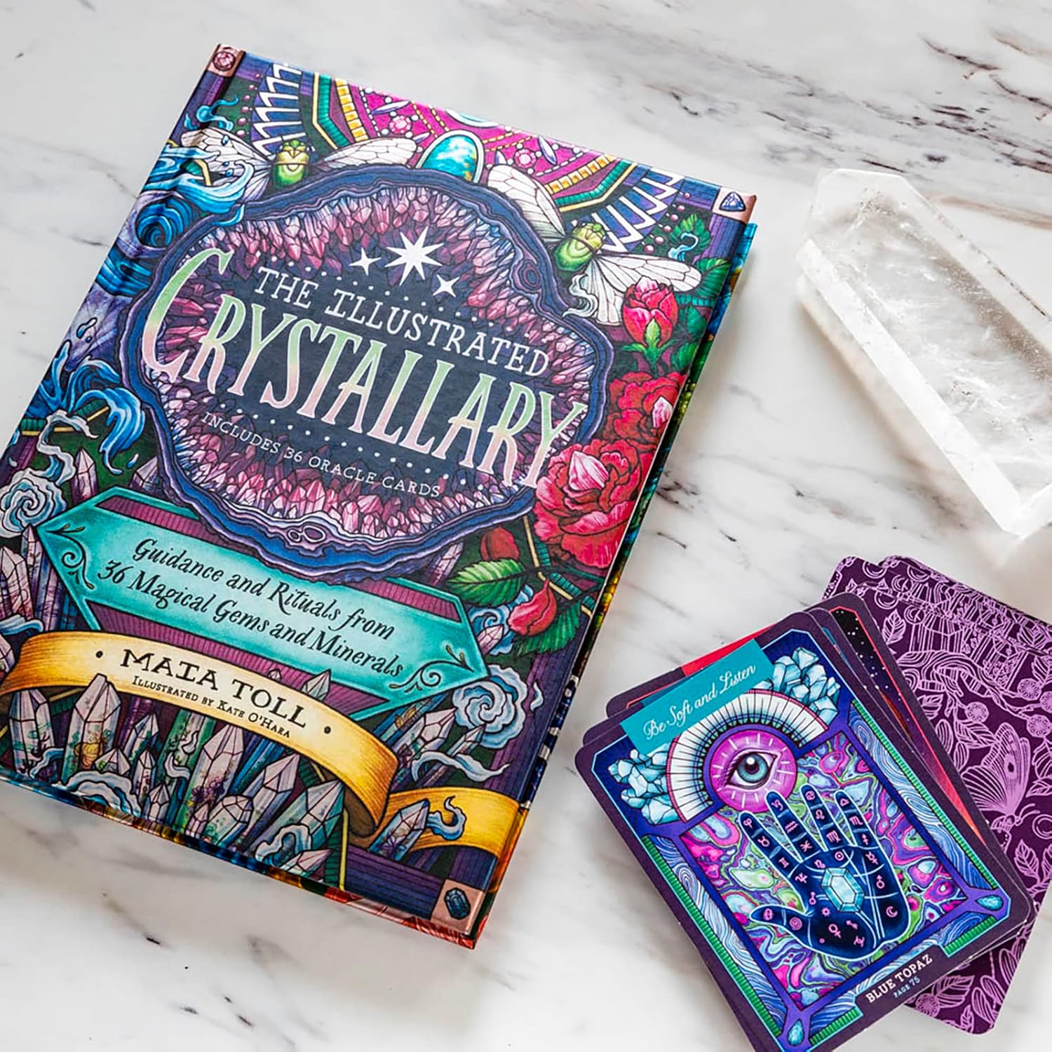 The Illustrated Crystallary: Guidance and Rituals from 36 Magical Gems & Minerals by Maia Toll