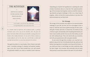 The Dreamgate Oracle Guidebook sample page - The Mountain