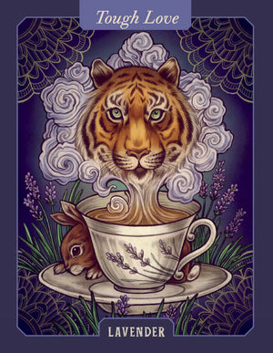 The Illustrated Herbiary Oracle sample card - Lavender: Tough Love