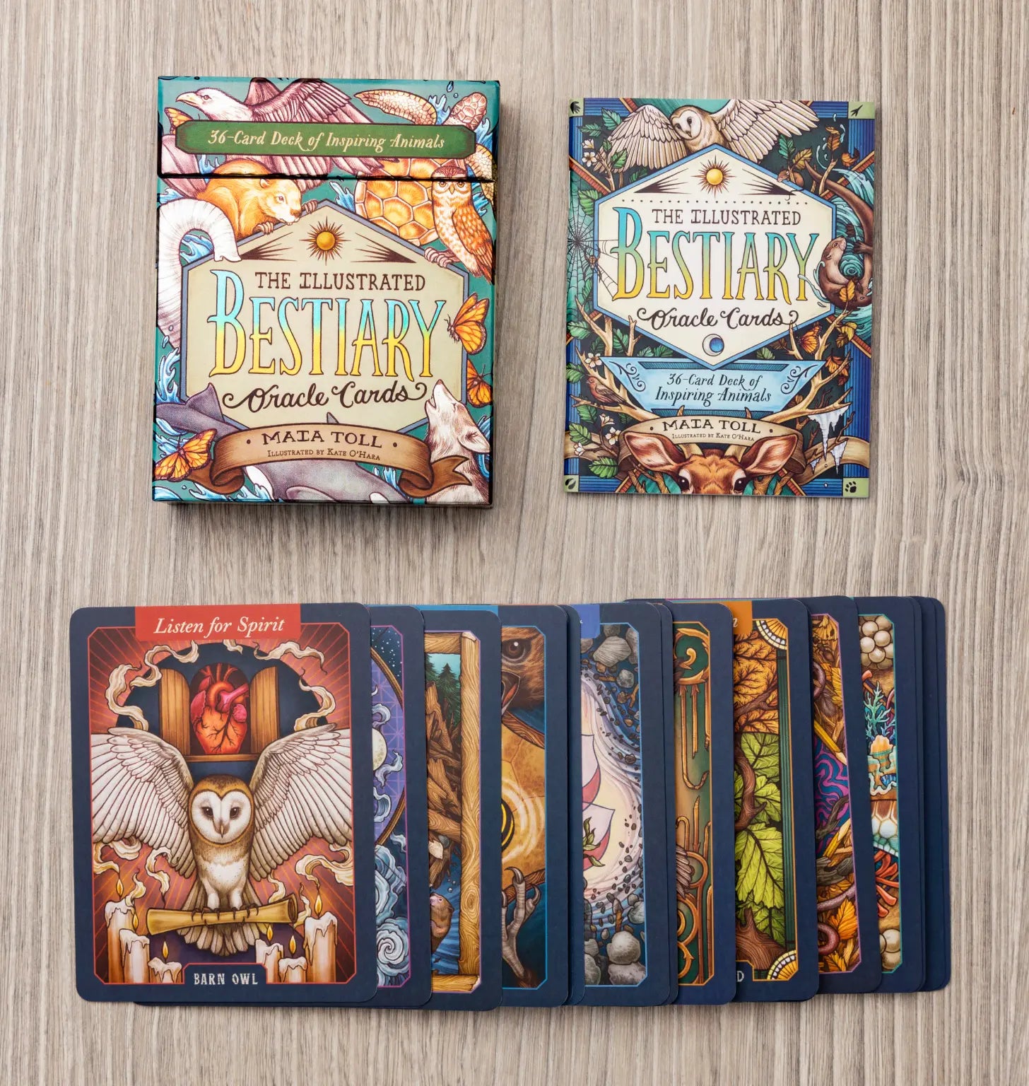 The Illustrated Bestiary Oracle Cards
36-Card Deck of Inspiring Animals by Maia Toll