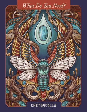 The Illustrated Crystallary Oracle sample card - Chrysocolla: What do you need?