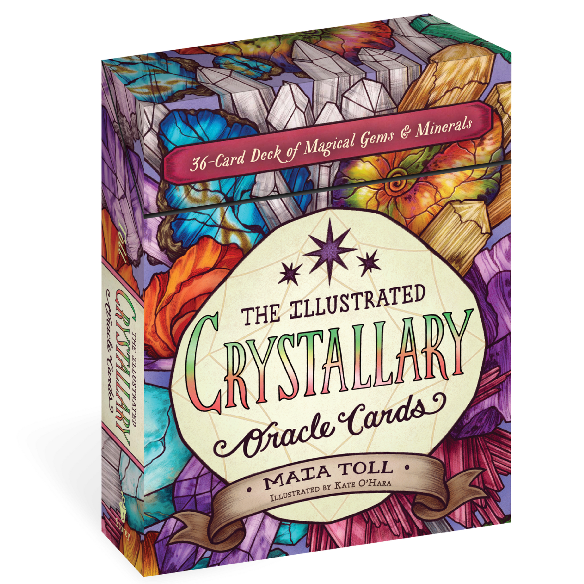 The Illustrated Crystallary Oracle Cards: 36-Card Deck of Magical Gems & Minerals by Maia Toll