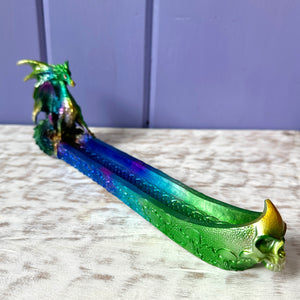 Multi Colored Dragon Incense Burner