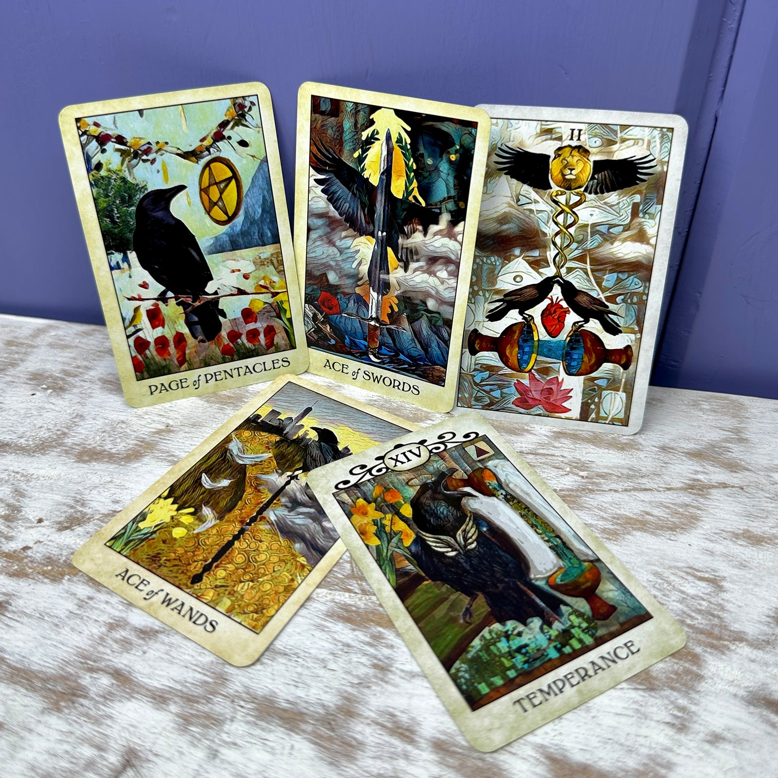 Crow Tarot Card Deck Pocket Edition by MJ Cullinane