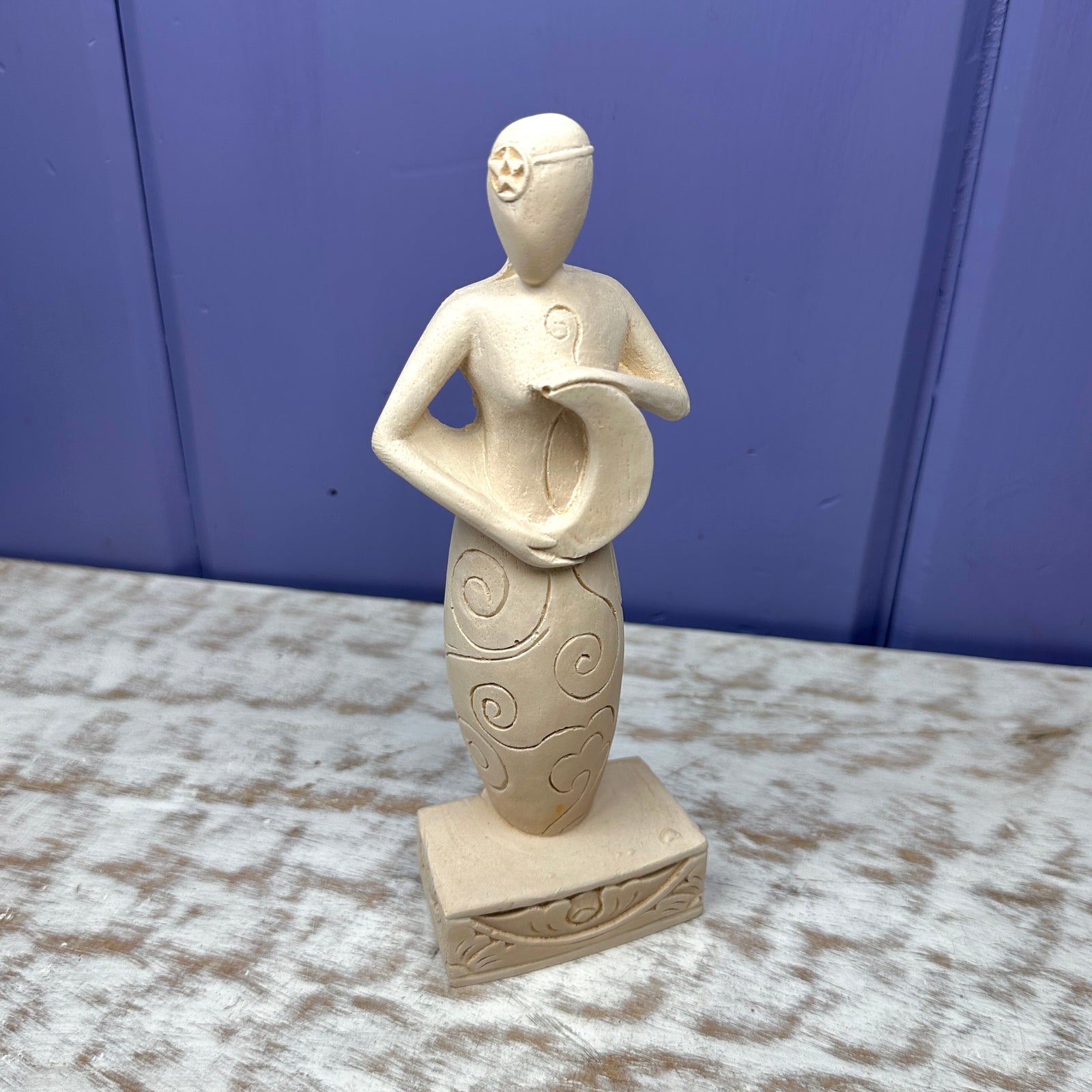 Gypsum Cement Moon Goddesses