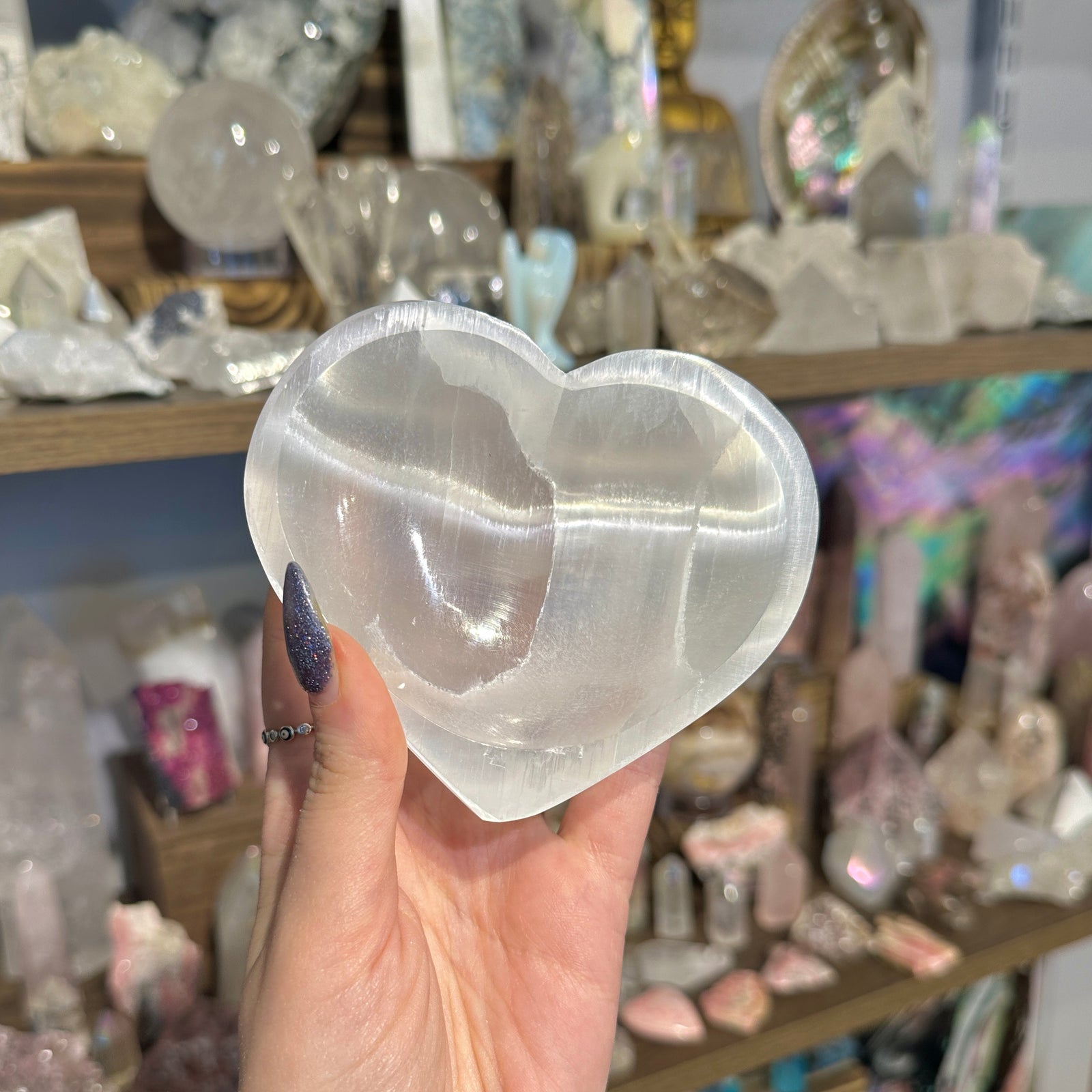 Selenite Bowl [heart]
