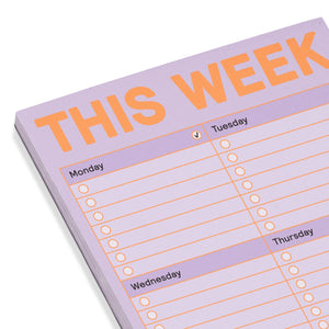 Weekly planner with 'This Week' heading on a white background