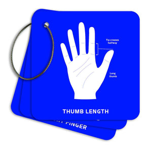 Palmistry Flashcards example picture of cards on keyring