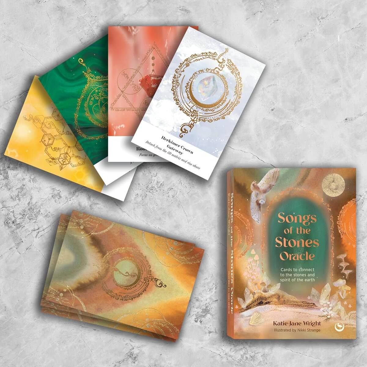 Box for 'Songs of the Stones Oracle' with nature-themed design