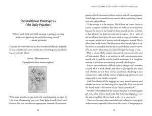 Book page with text and an illustration of a flower