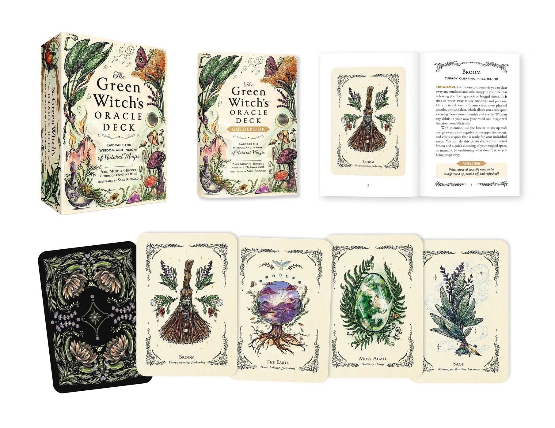 The Green Witch's Oracle Deck:
Embrace the Wisdom and Insight of Natural Magic By Arin Murphy-Hiscock Illustrated by Sara Richard