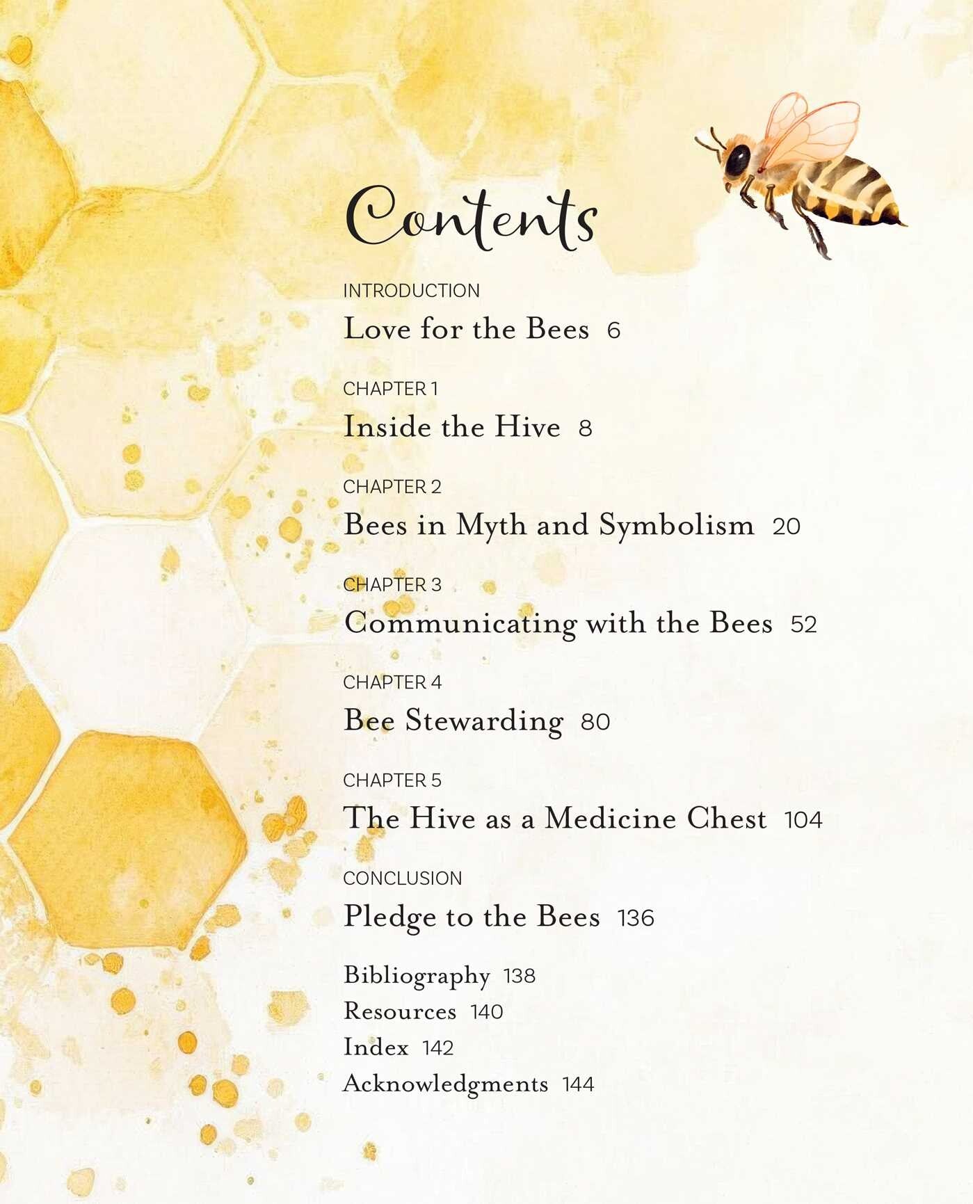 A book cover titled 'The Wisdom of Honeybees' by Shonagh Home, featuring a stylized honeybee and flowers on a pale-yellow background.