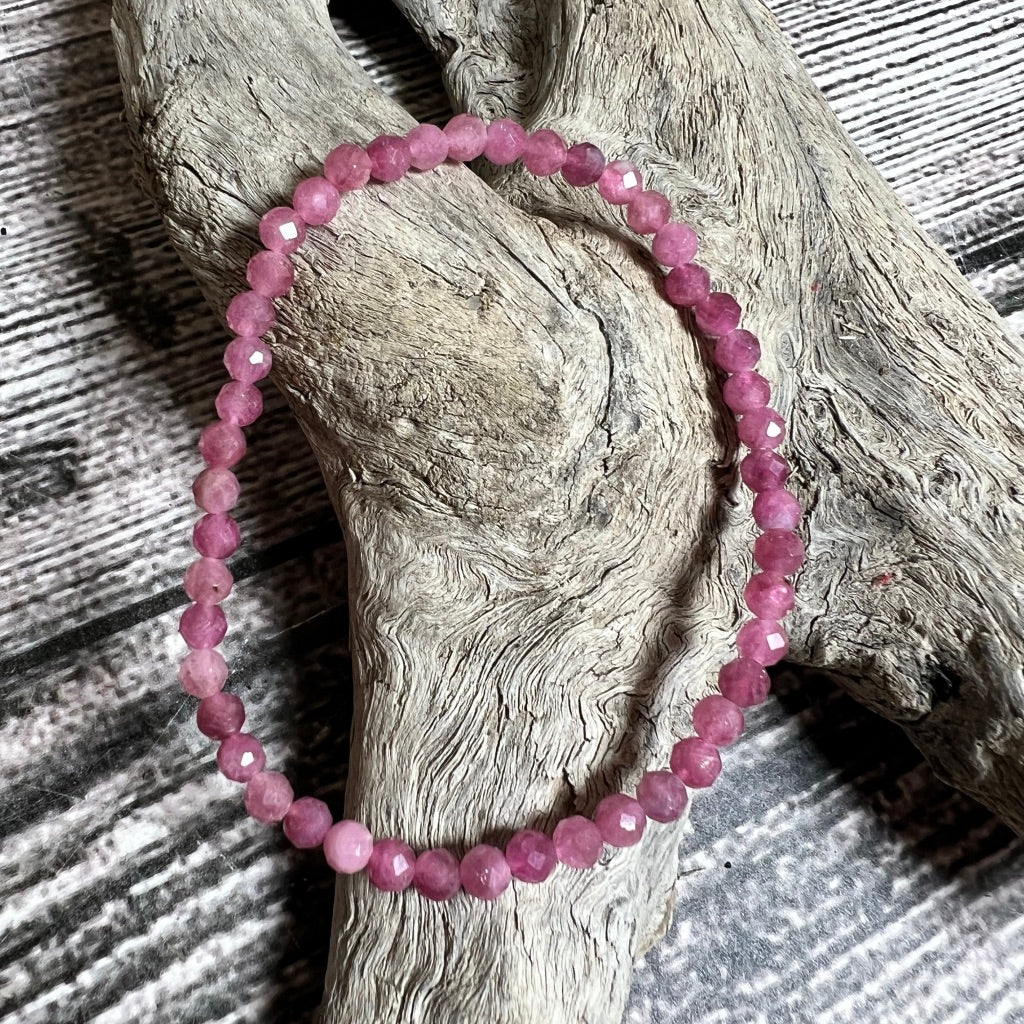 Pink Tourmaline Bracelet - Elastic