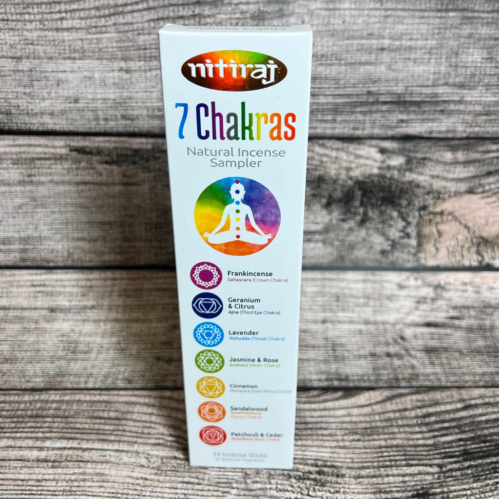 Nitiraj 7 Chakras Incense Sampler Pack