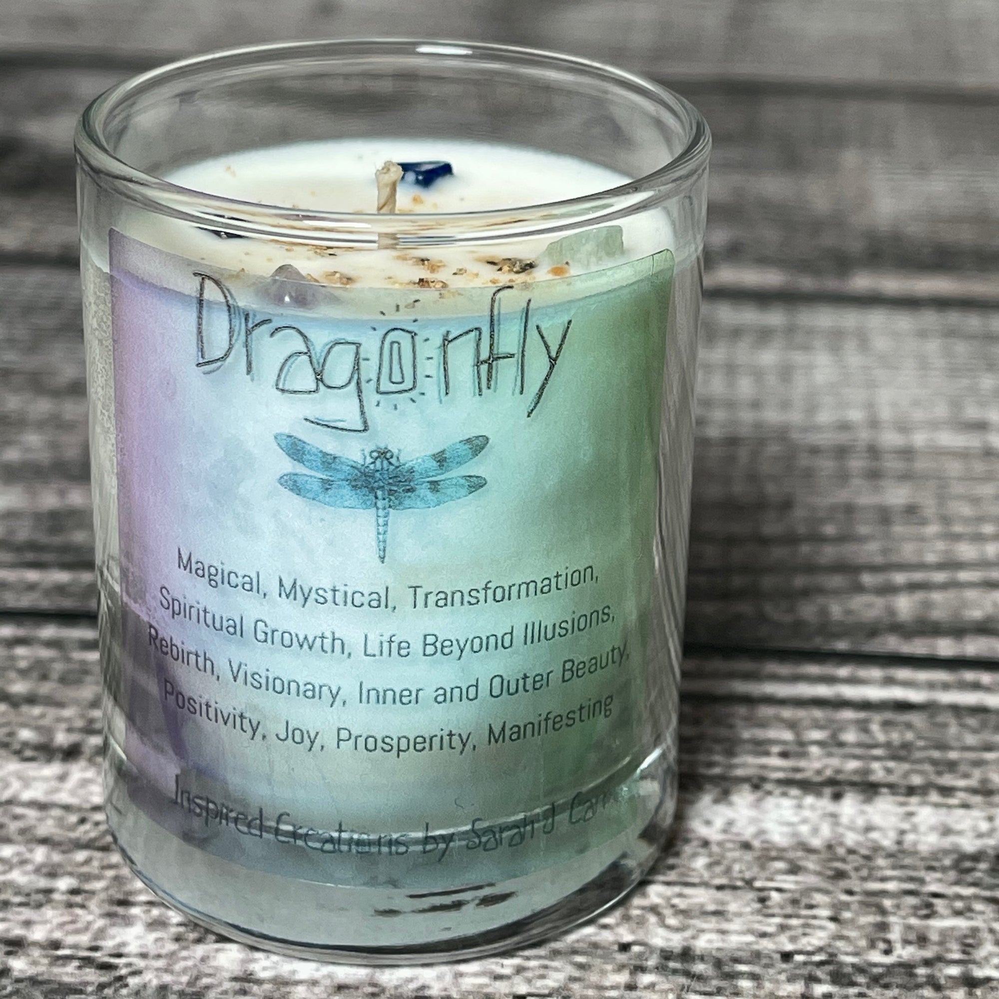 Dragonfly Magickal Manifesting Votive Candle