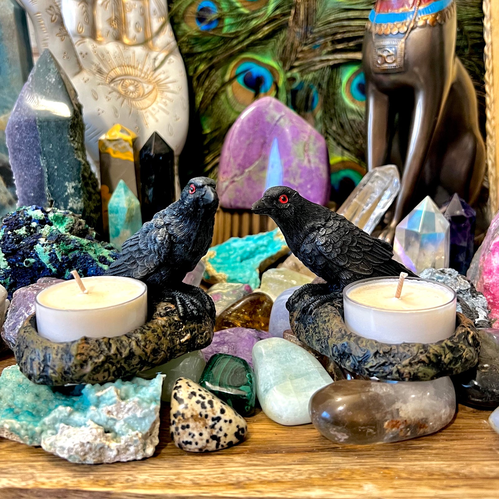 Raven Tealight Holder