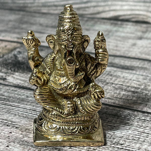 Golden Ganesha Altar Statue