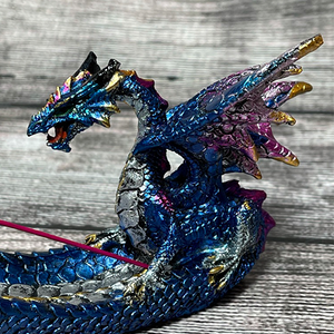 Blue Dragon With Claw Incense Burner