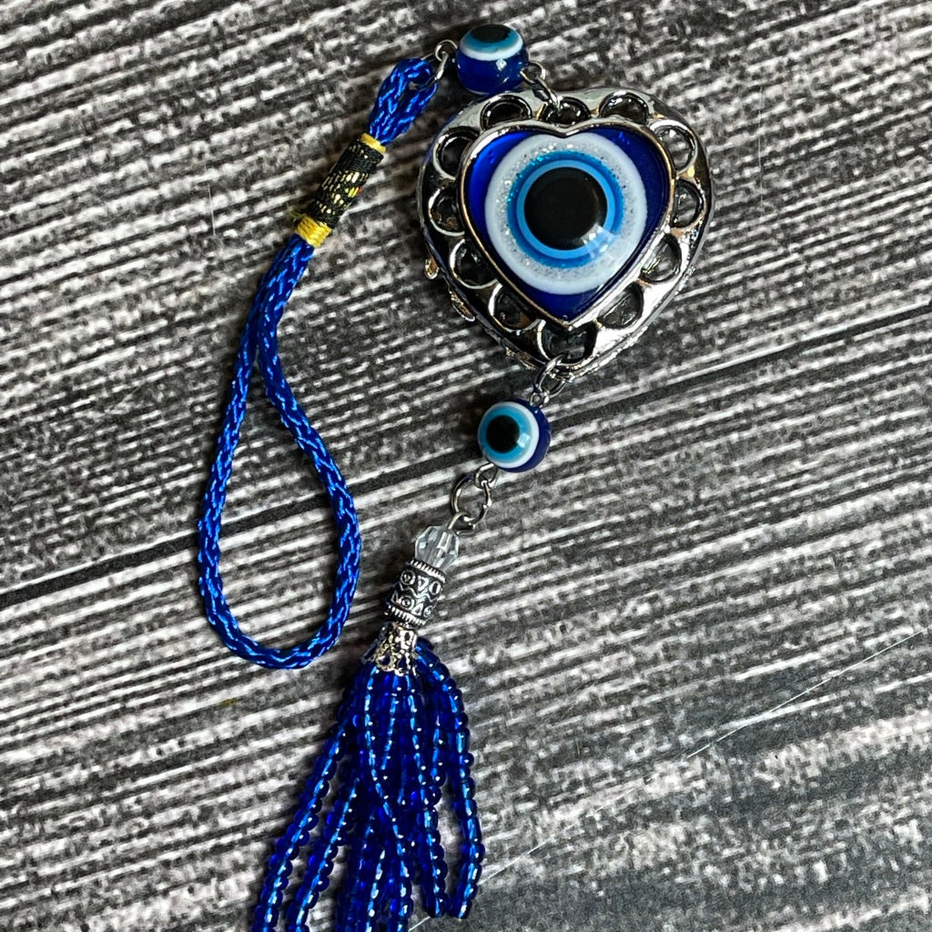 Puffed Heart Evil Eye Talisman