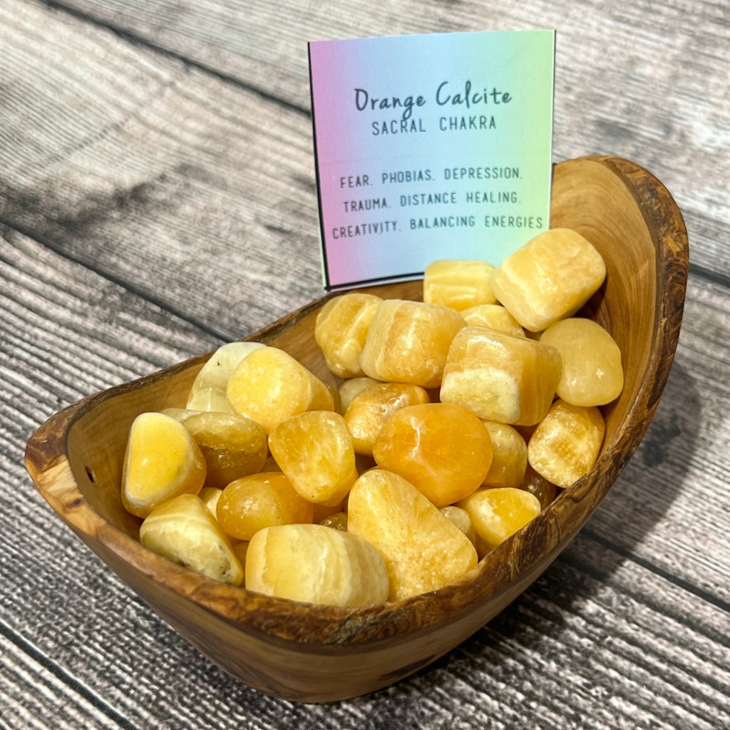 Orange Calcite (tumbled)
