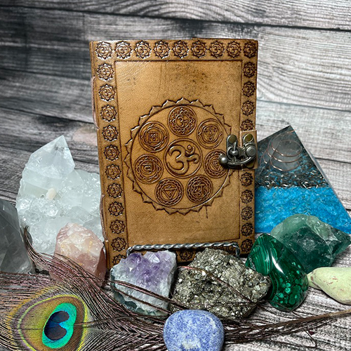 Om Chakra Leather Journal