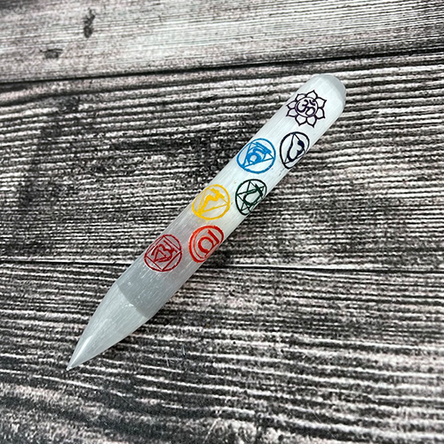 Selenite 7 Chakra Roller