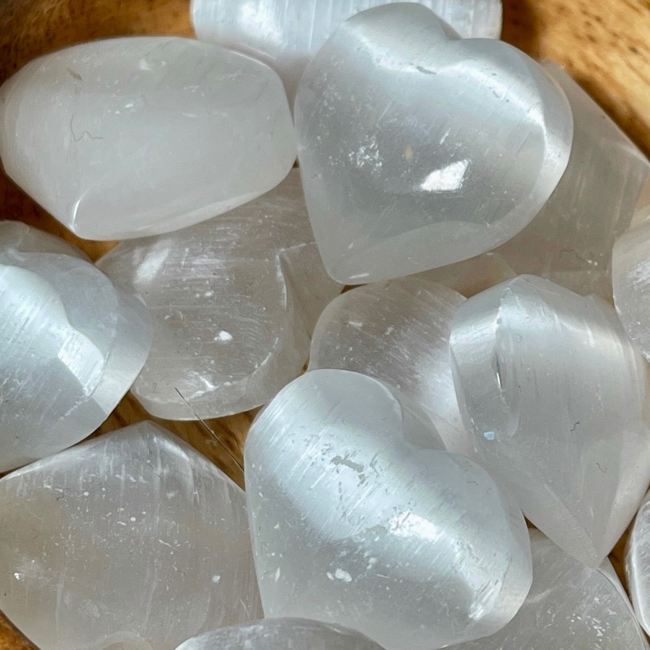 Selenite Hearts