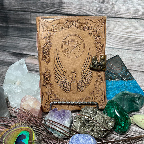 Pegasus & Eye of Ra Leather Journal